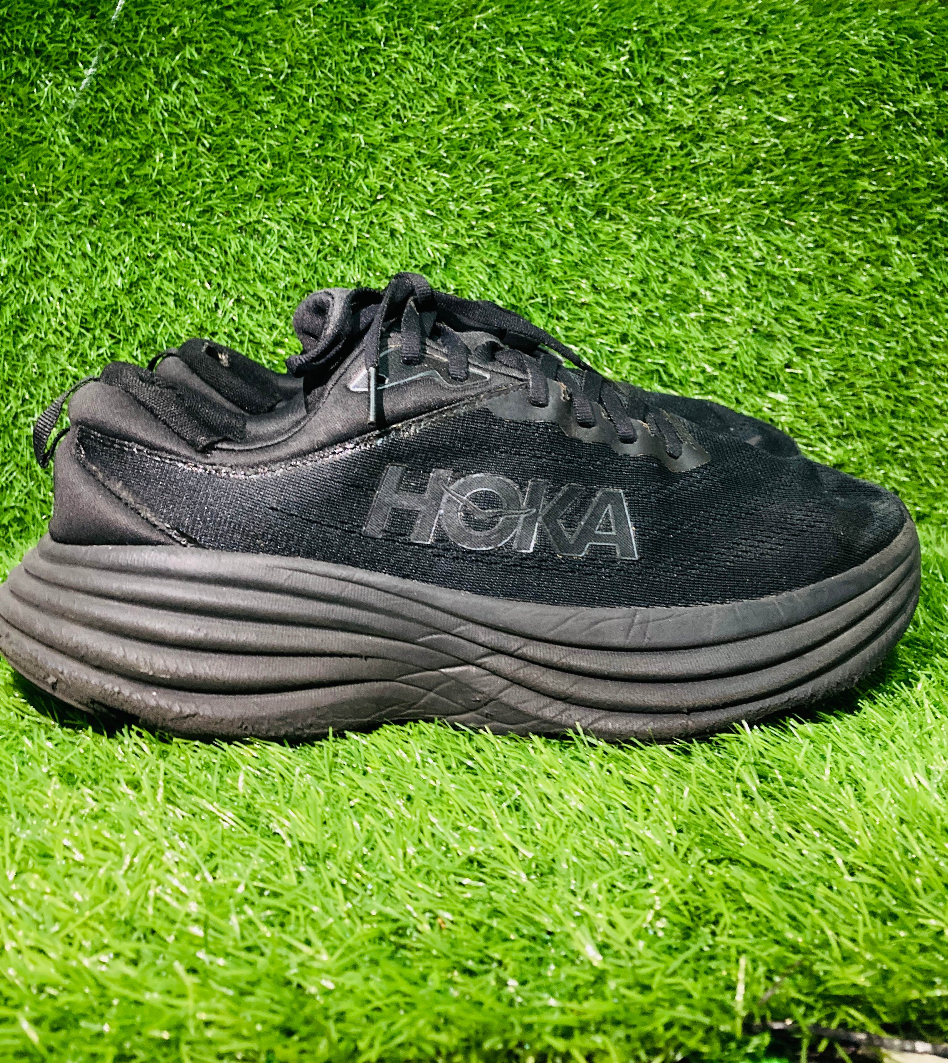 HOKA Bondi "Triple Black" Max Cushioning Running Sneakers — view 1