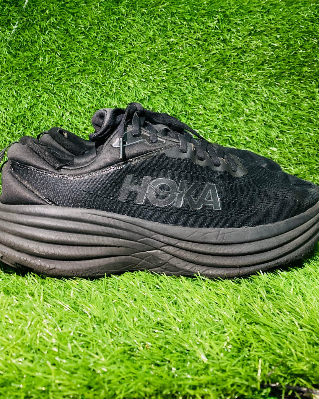 HOKA Bondi "Triple Black" Max Cushioning Running Sneakers — view 1