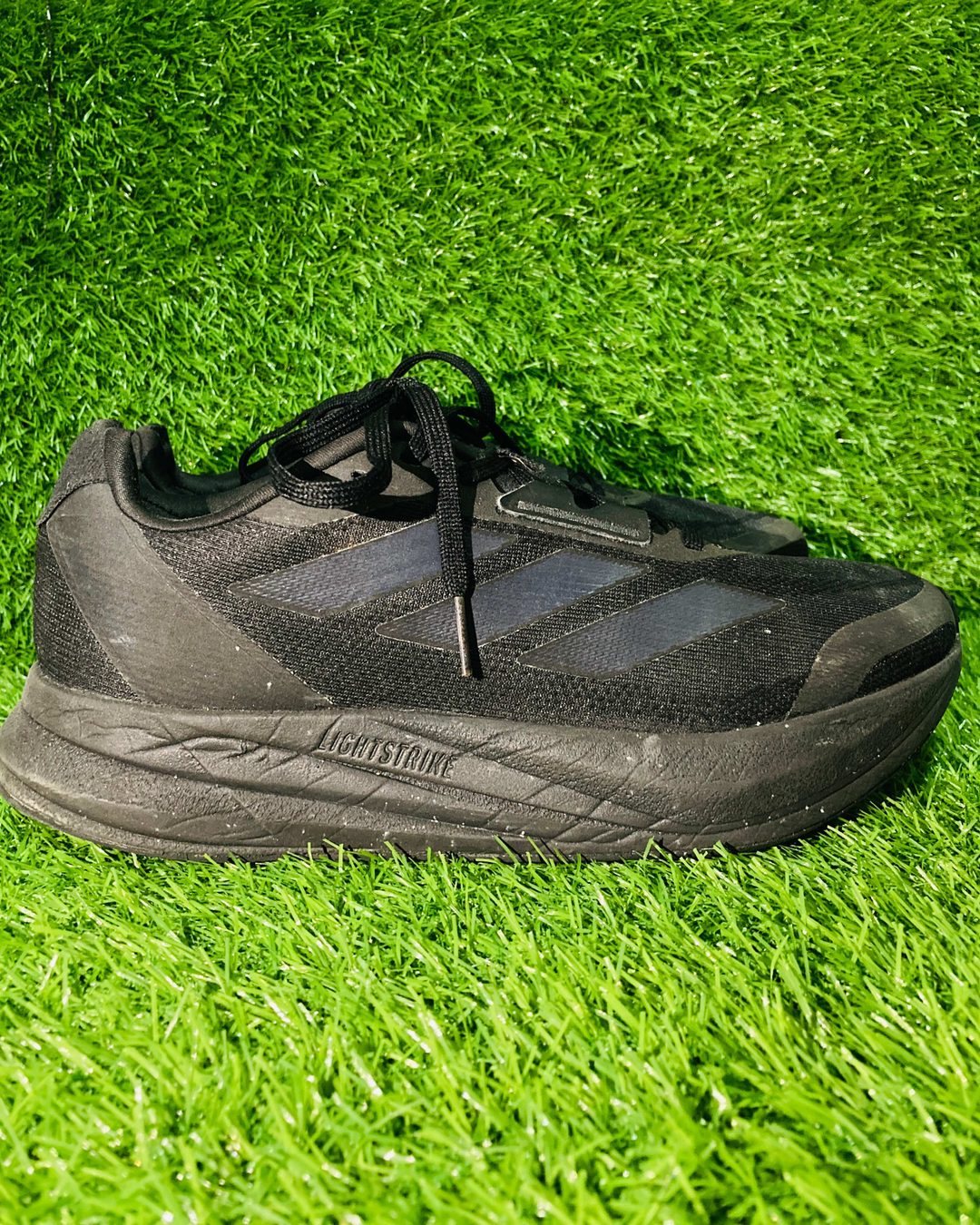 Adidas Duramo Speed "Core Black" Lightstrike Performance Sneakers — view 1